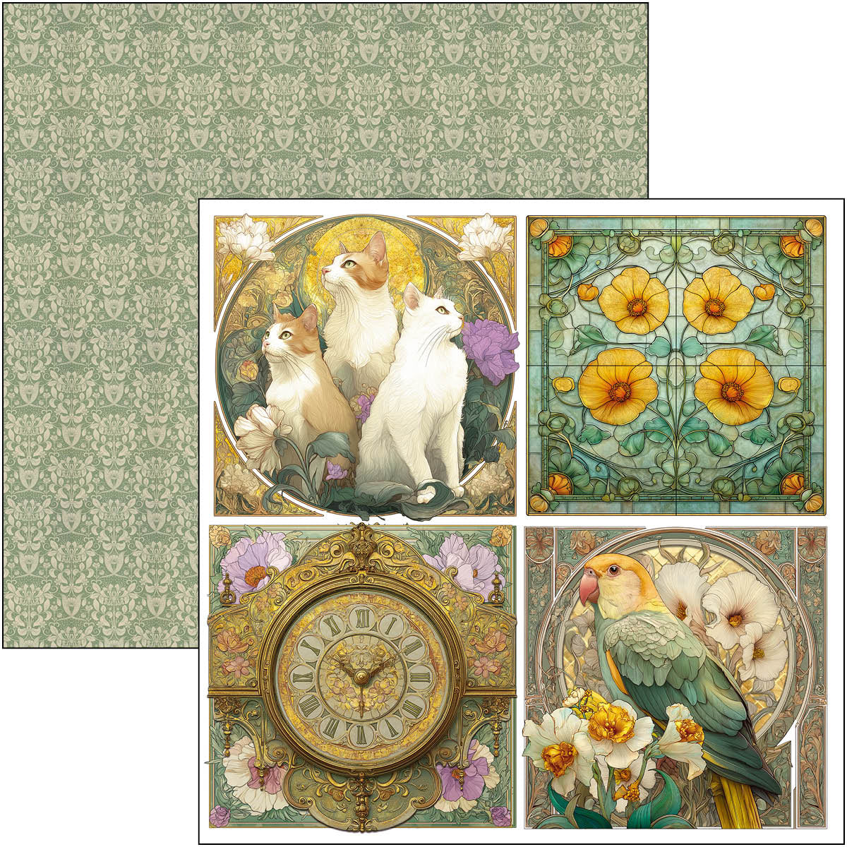 Ciao Bella ARTEMIS 12x12 Paper Pad 12 Sheets #CBPM094