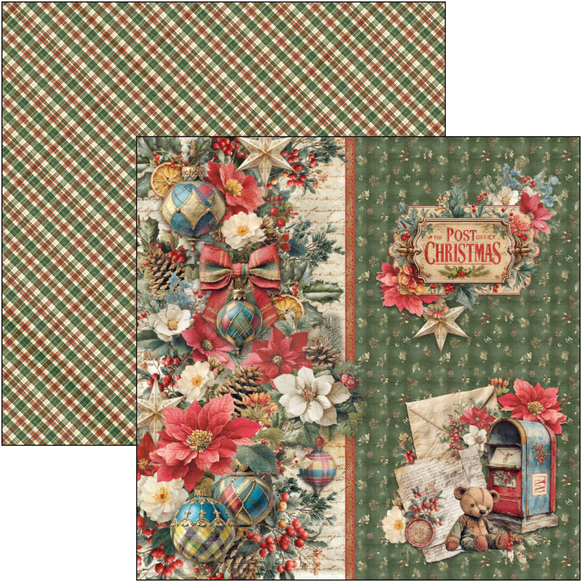 Ciao Bella MERRY and BRIGHT Christmas 12x12 Paper Pad 12 Sheets #CBPM098