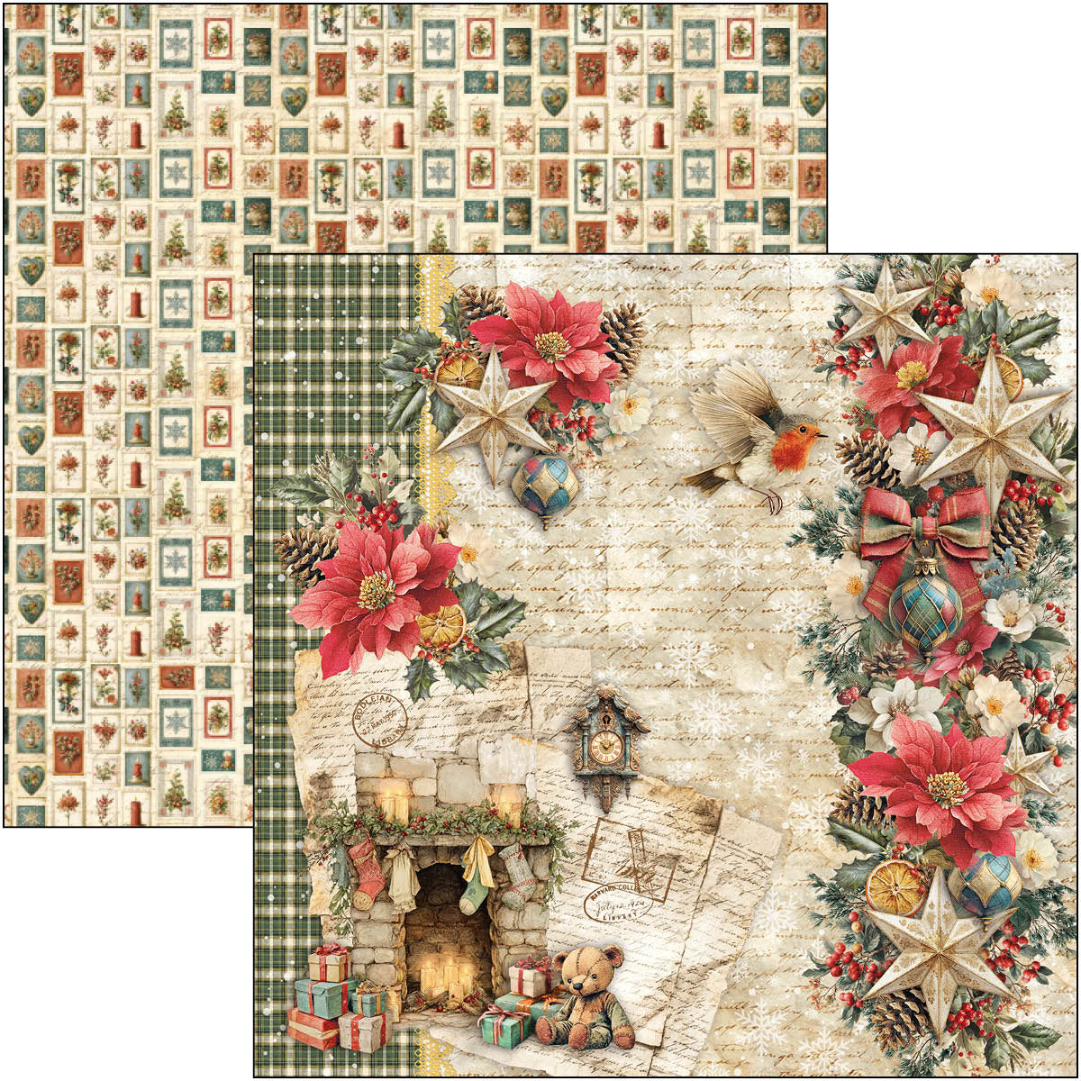 Ciao Bella MERRY and BRIGHT Christmas 12x12 Paper Pad 12 Sheets #CBPM098
