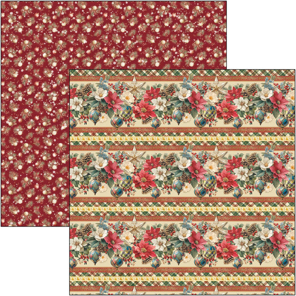 Ciao Bella MERRY and BRIGHT Christmas 12x12 Paper Pad 12 Sheets #CBPM098