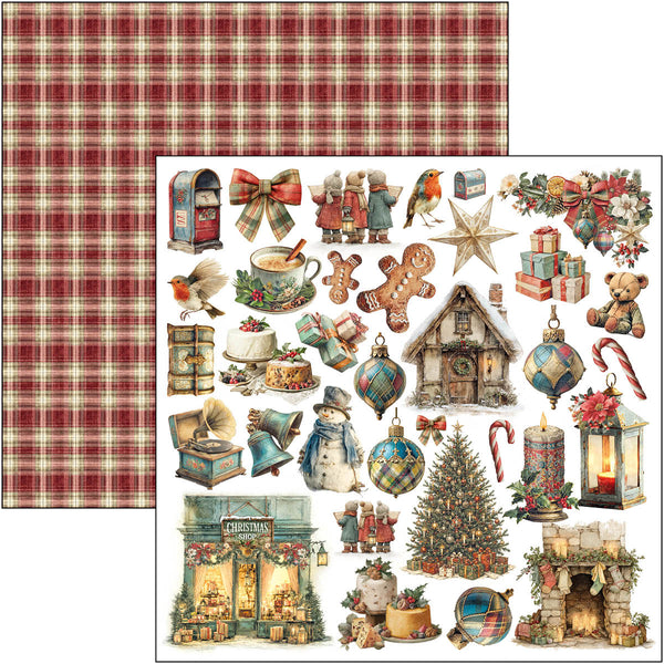 Ciao Bella MERRY and BRIGHT Christmas 12x12 Paper Pad 12 Sheets #CBPM098