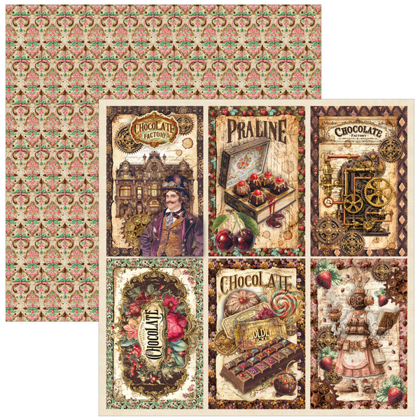 Ciao Bella CHOCOLATE WANDERLUST 12x12 Paper Pad 12 Sheets #CBPM100