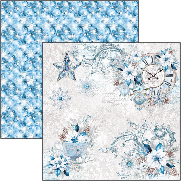 Ciao Bella ELEGANCE of BLUE Christmas Winter 12x12 Paper Pad 12 Sheets #CBPM079