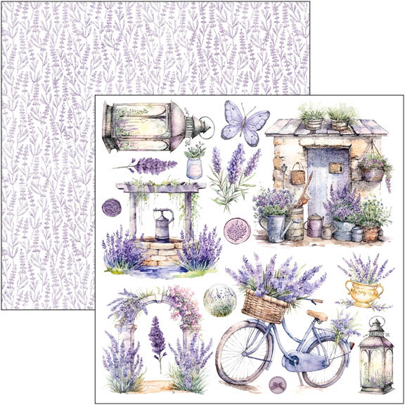 Ciao Bella MORNING IN PROVENCE 6X6 Fussy Cut Paper Pad 24 Sheets #CBQE074