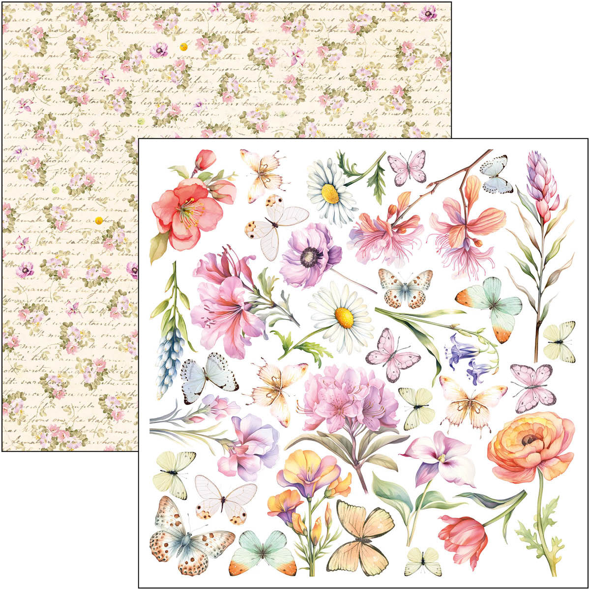 Ciao Bella FLOWER SHOP 6X6 Fussy Cut Paper Pad 24 Sheets #CBQE077