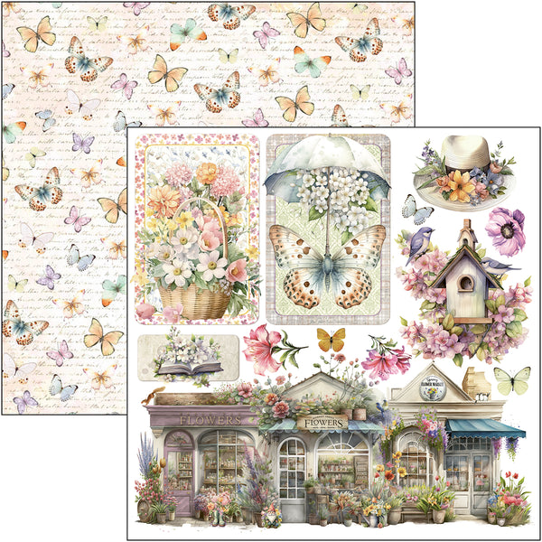 Ciao Bella FLOWER SHOP 6X6 Fussy Cut Paper Pad 24 Sheets #CBQE077