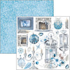 Ciao Bella ELEGANCE of BLUE 6X6 Fussy Cut Paper Pad 24 Sheets #CBQE079