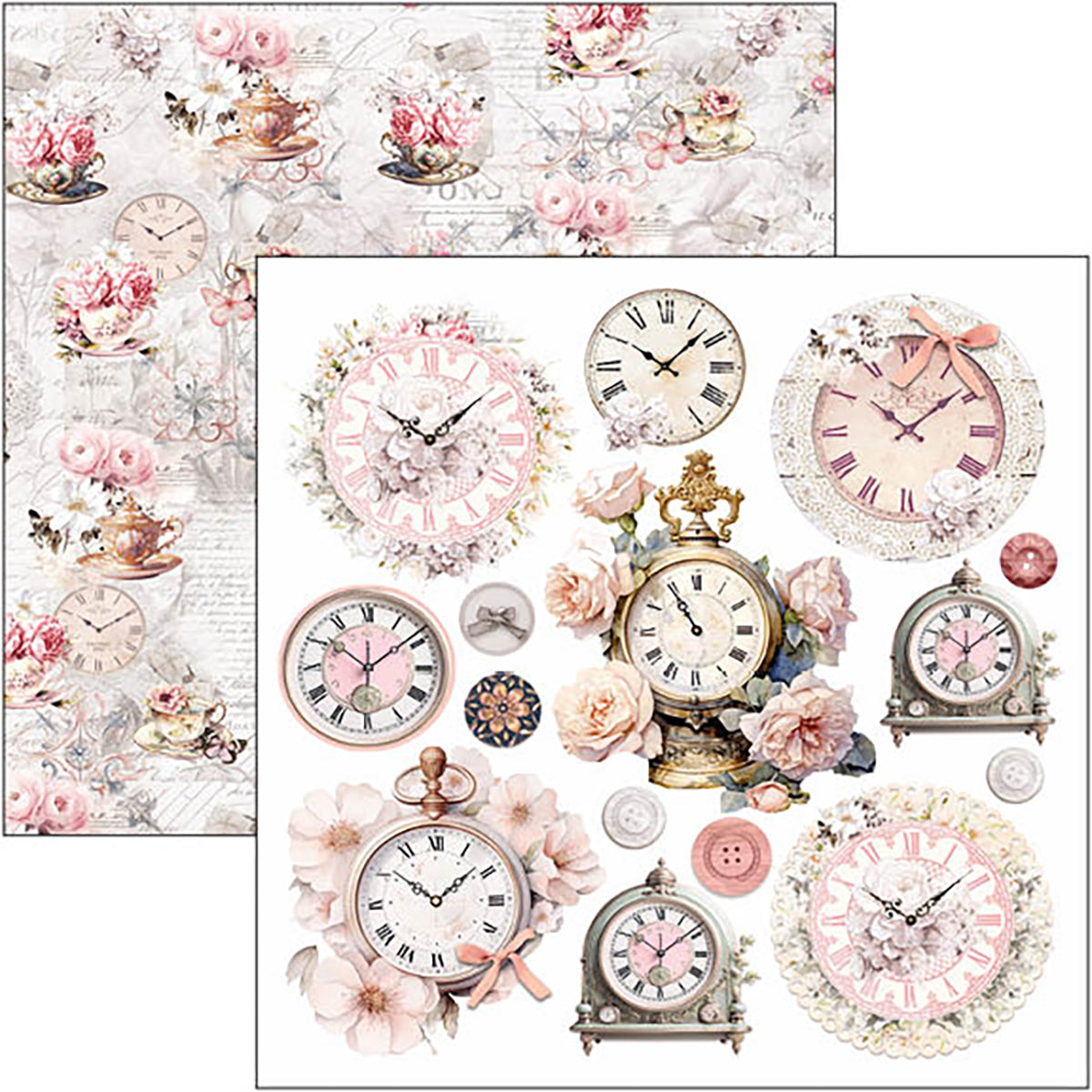 Ciao Bella TIMELESS MOMENTS 6X6 Fussy Cut Paper Pad 24 Sheets #CBQE083
