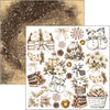 Ciao Bella WINTER SEASON Christmas 6X6 Fussy Cut Paper Pad 24 Sheets #CBQE088