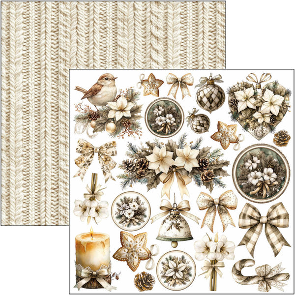 Ciao Bella WINTER SEASON Christmas 6X6 Fussy Cut Paper Pad 24 Sheets #CBQE088