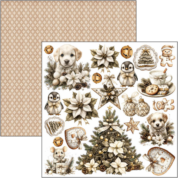 Ciao Bella WINTER SEASON Christmas 6X6 Fussy Cut Paper Pad 24 Sheets #CBQE088