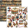 Ciao Bella TOY SHOP Winter Christmas 6X6 Fussy Cut Paper Pad 24 Sheets #CBQE089