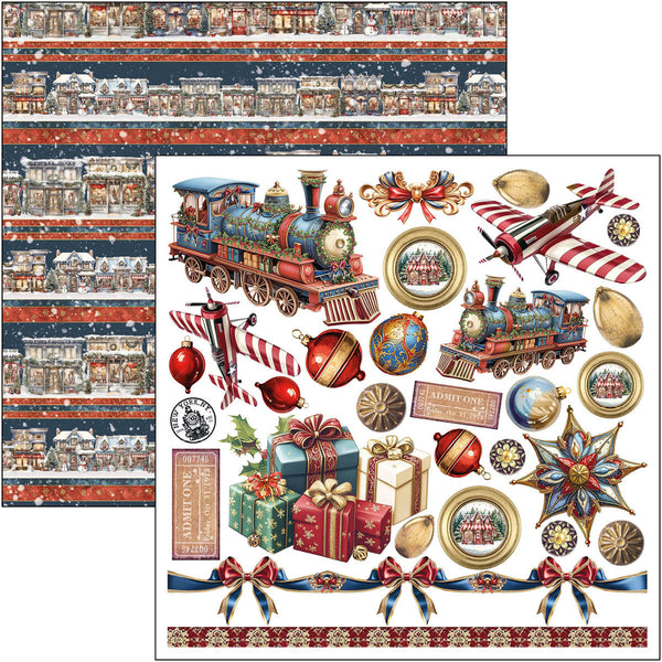 Ciao Bella TOY SHOP Winter Christmas 6X6 Fussy Cut Paper Pad 24 Sheets #CBQE089