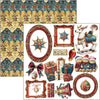 Ciao Bella TOY SHOP Winter Christmas 6X6 Fussy Cut Paper Pad 24 Sheets #CBQE089