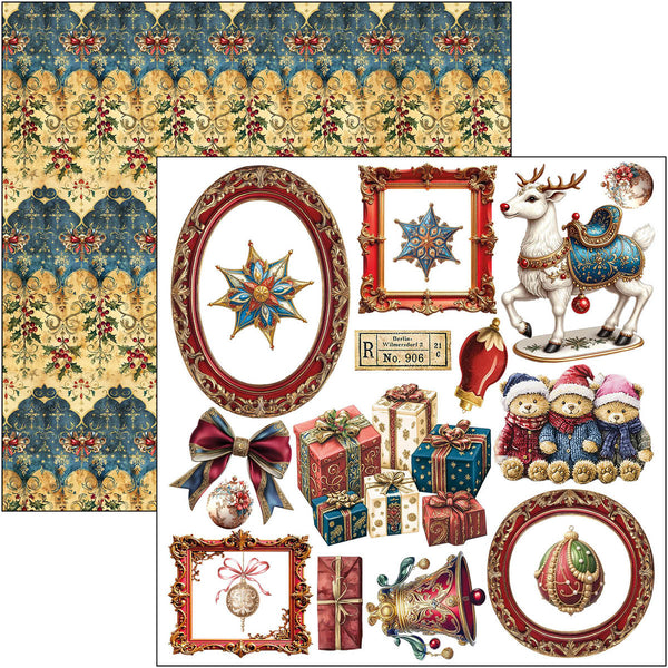 Ciao Bella TOY SHOP Winter Christmas 6X6 Fussy Cut Paper Pad 24 Sheets #CBQE089