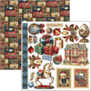 Ciao Bella TOY SHOP Winter Christmas 6X6 Fussy Cut Paper Pad 24 Sheets #CBQE089