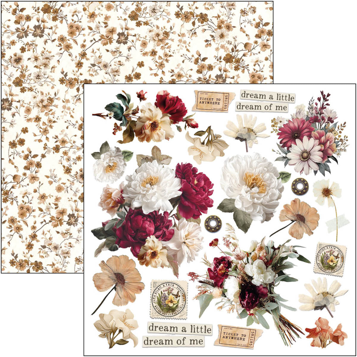 Ciao Bella BOOK LOVERS 6X6 Fussy Cut Paper Pad 24 Sheets #CBQE091