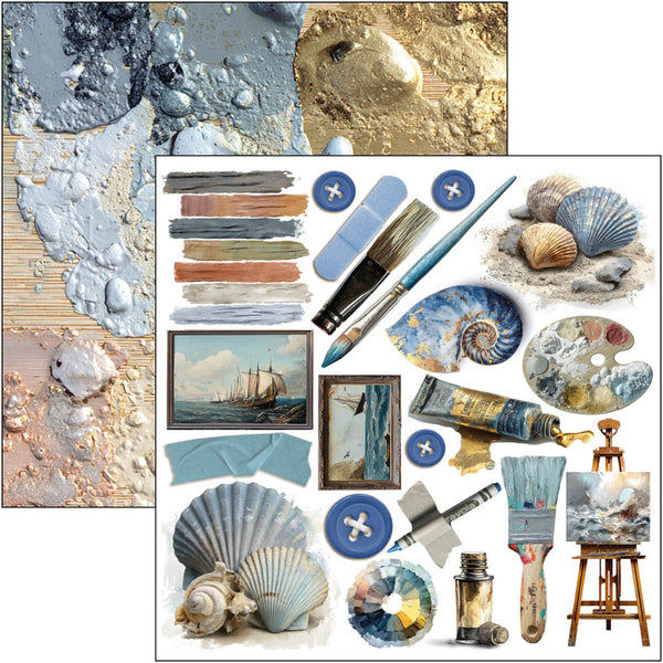 Ciao Bella AN ARTIST JOURNEY 6X6 Fussy Cut Paper Pad 24 Sheets #CBQE092