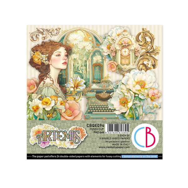 Ciao Bella ARTEMIS 6X6 Fussy Cut Paper Pad 24 Sheets #CBQE094
