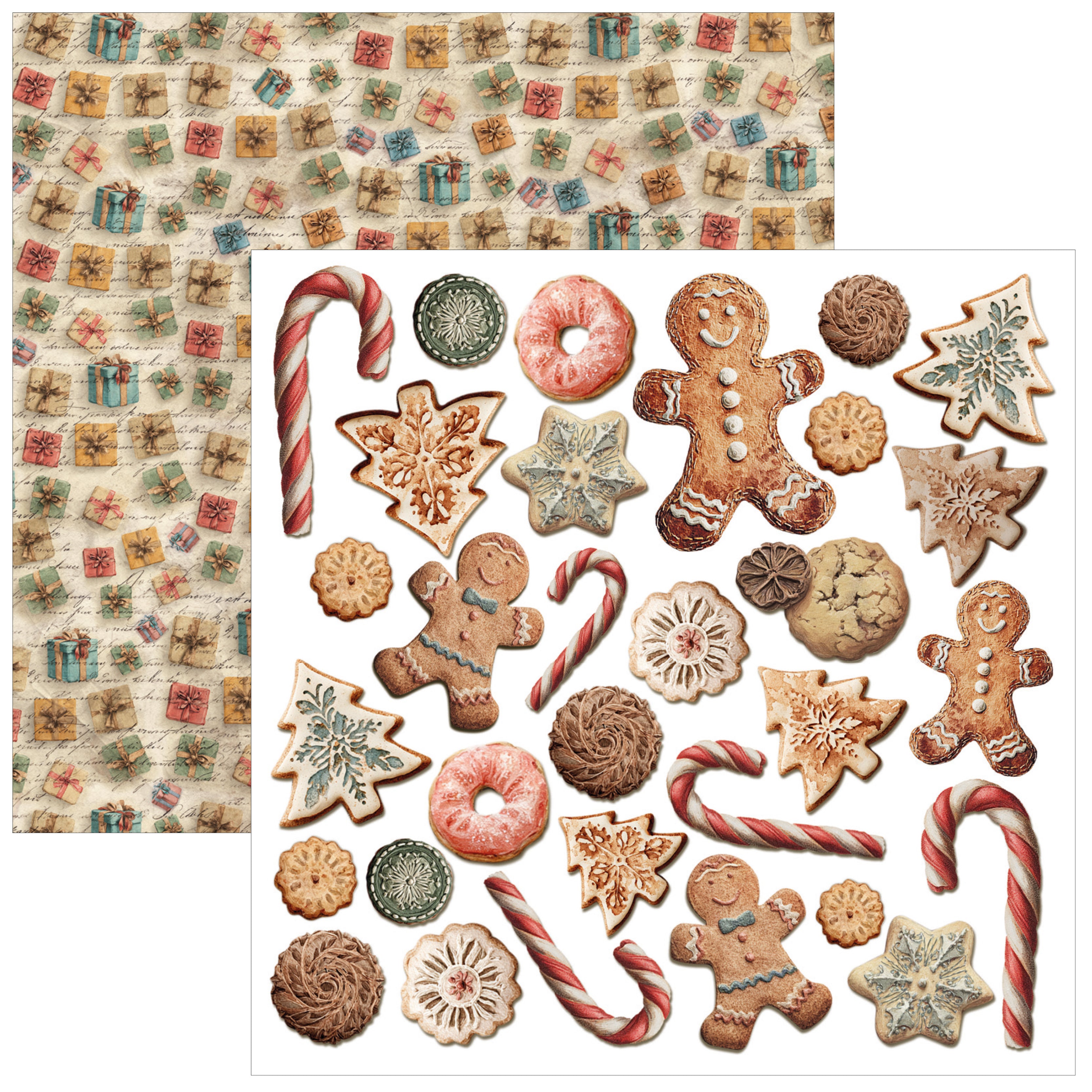 Ciao Bella MERRY and BRIGHT Christmas 6X6 Fussy Cut Paper Pad 24 Sheets #CBQE098