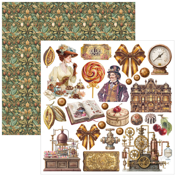 Ciao Bella CHOCOLATE WANDERLUST 6X6 Fussy Cut Paper Pad 24 Sheets #CBQE100