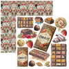 Ciao Bella CHOCOLATE WANDERLUST 6X6 Fussy Cut Paper Pad 24 Sheets #CBQE100