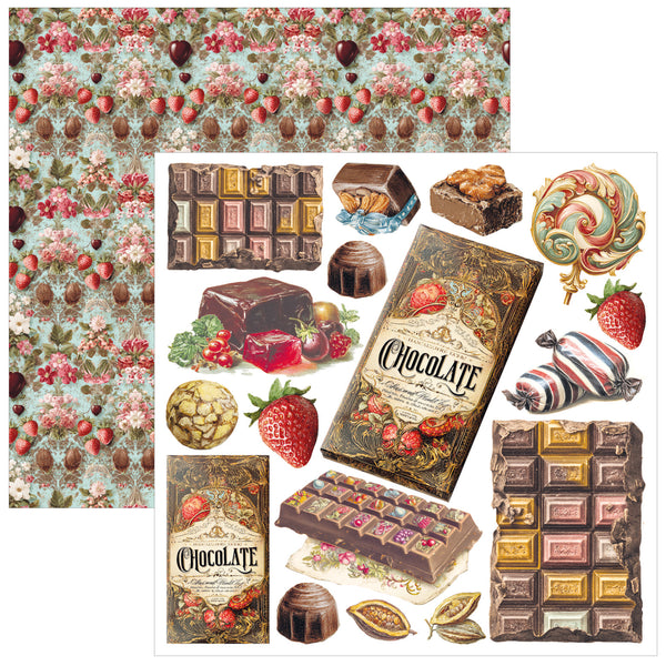 Ciao Bella CHOCOLATE WANDERLUST 6X6 Fussy Cut Paper Pad 24 Sheets #CBQE100
