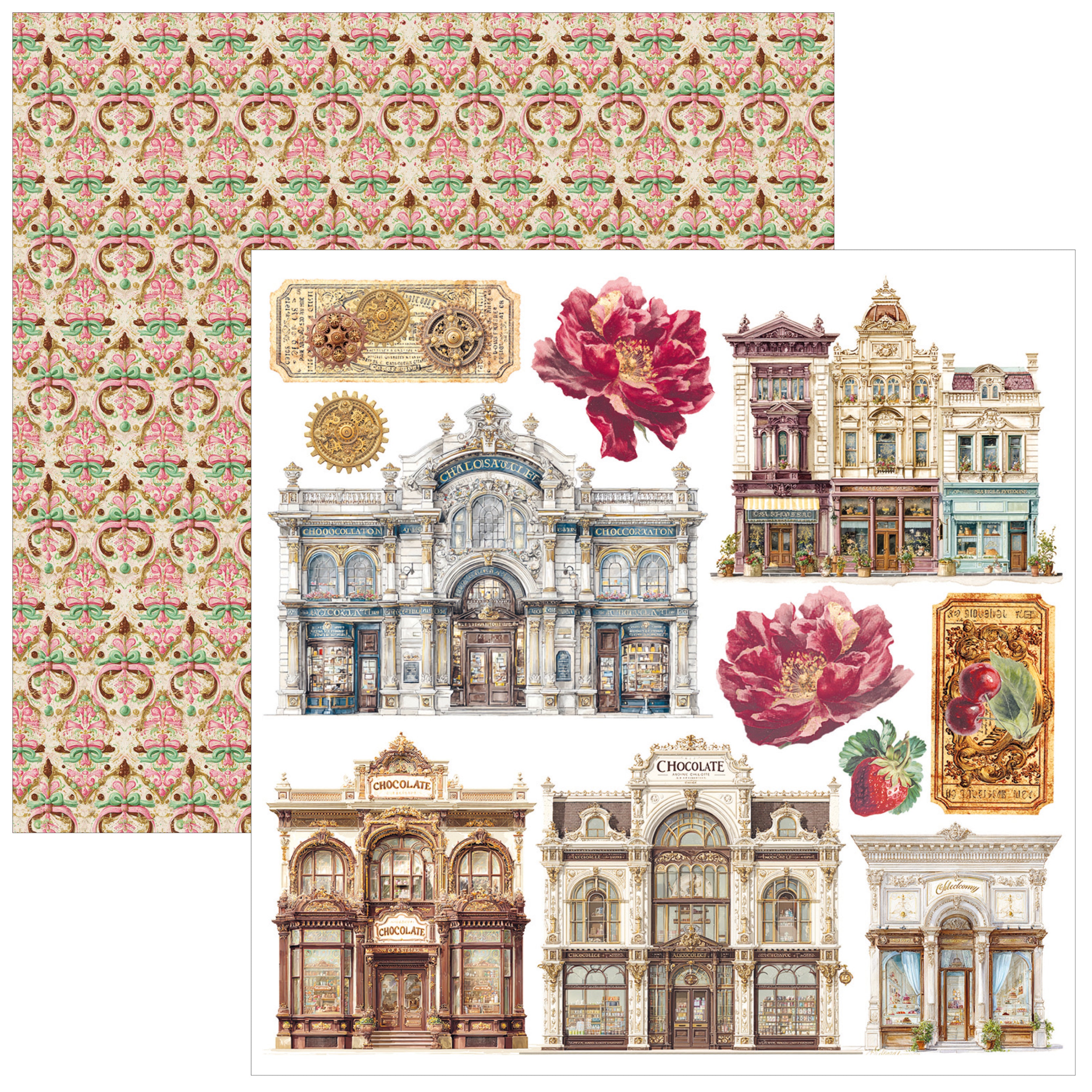 Ciao Bella CHOCOLATE WANDERLUST 6X6 Fussy Cut Paper Pad 24 Sheets #CBQE100