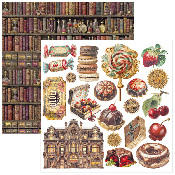 Ciao Bella CHOCOLATE WANDERLUST 6X6 Fussy Cut Paper Pad 24 Sheets #CBQE100