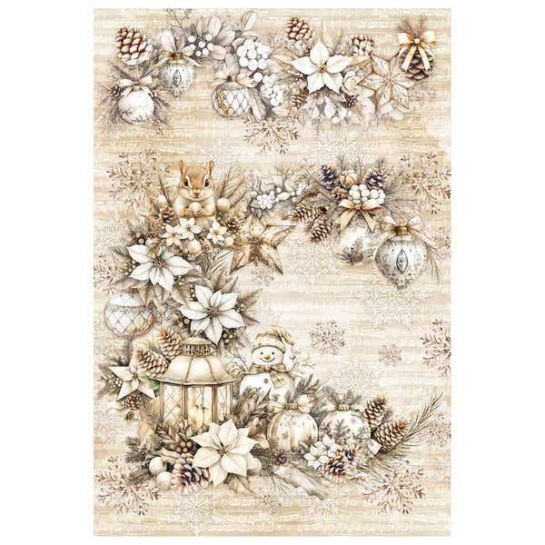 Ciao Bella WINTER SEASON A4 Decoupage Rice Paper Art Set 4 Sheets #CBRA004