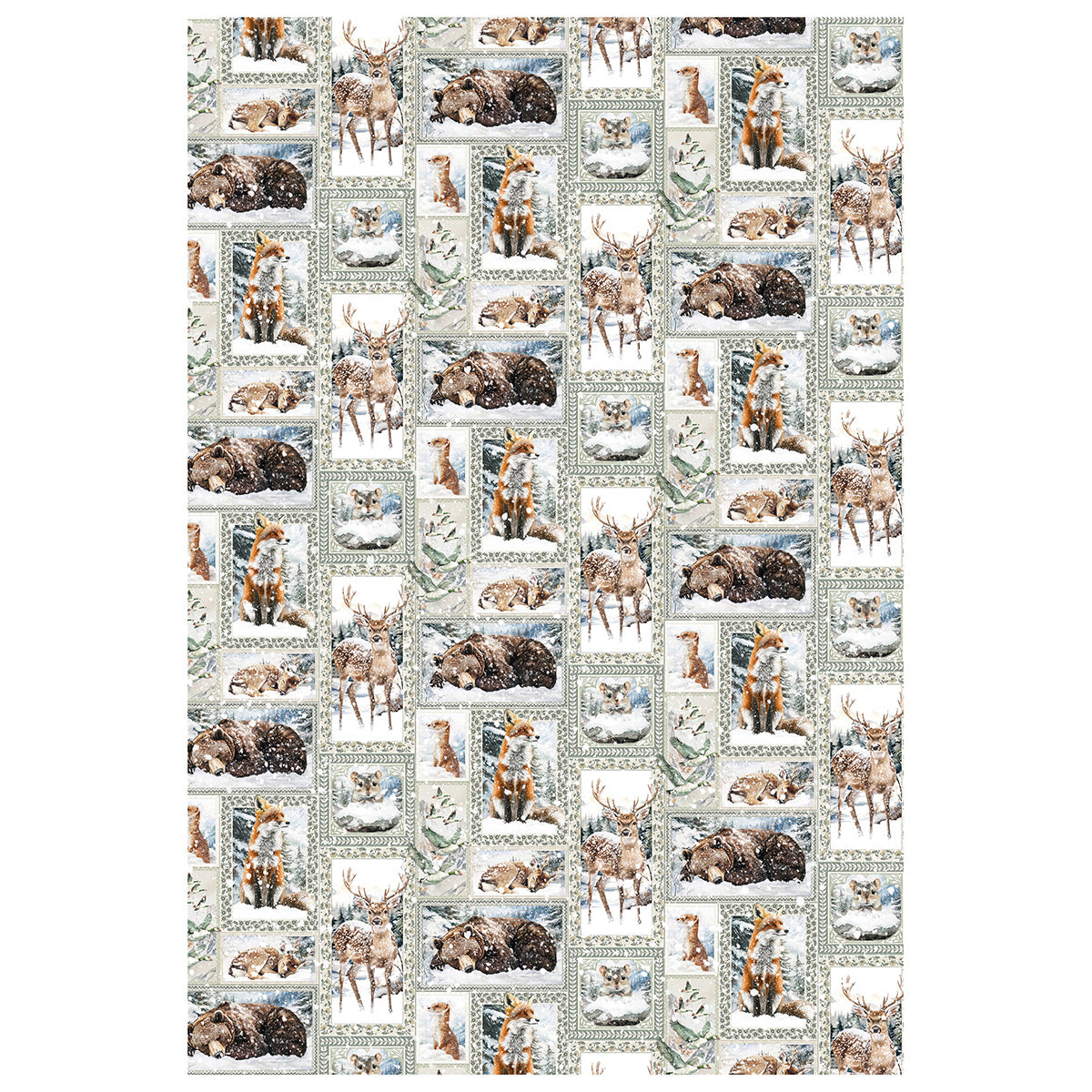 Ciao Bella FOREST TALES Winter Christmas A4 Decoupage Rice Paper Art Set 4 Sheets #CBRA006
