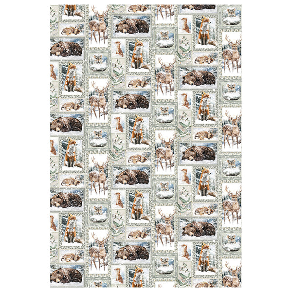Ciao Bella FOREST TALES Winter Christmas A4 Decoupage Rice Paper Art Set 4 Sheets #CBRA006