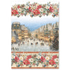 Ciao Bella MERRY and BRIGHT Christmas - A4 Decoupage Rice Paper Art Set 4 Sheets #CBRA014