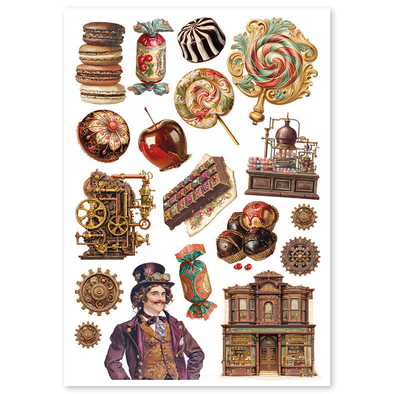 Ciao Bella CHOCOLATE WANDERLUST - A4 Decoupage Rice Paper Art Set 4 Sheets #CBRA016