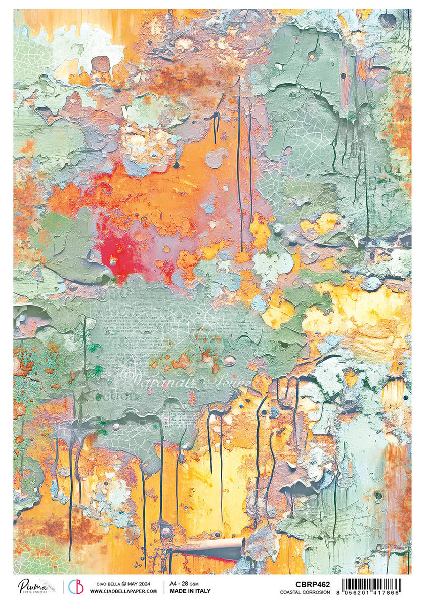 Ciao Bella Coral Reef COASTAL CORROSION A4 Rice Paper Decoupage #CBRP462