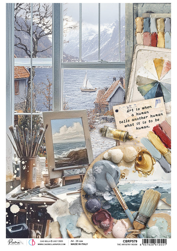 Ciao Bella AN ARTIST JOURNEY - THE ARTISTRY ROOM A4 Rice Paper Mixed Media #CBRP579