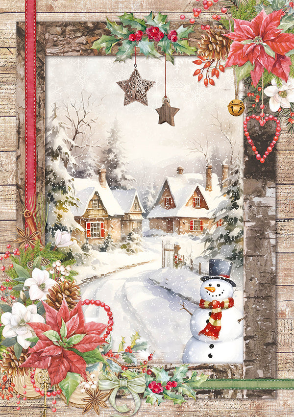 Ciao Bella CHRISTMAS VIBES A5 Assorted Rice Paper Selection Decoupage 8 sheets #CBRS004