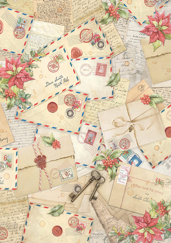 Ciao Bella CHRISTMAS VIBES A5 Assorted Rice Paper Selection Decoupage 8 sheets #CBRS004