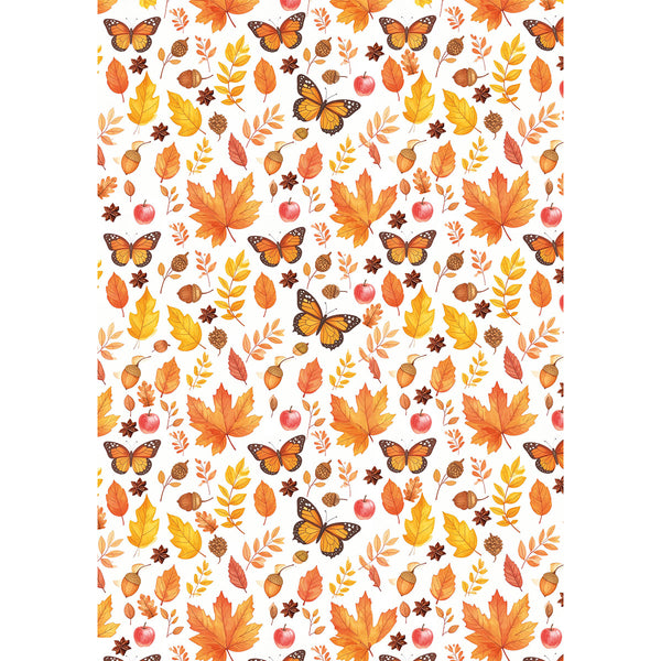 Ciao Bella HELLO FALL Autumn A5 Assorted Rice Paper Selection Decoupage 8 sheets #CBRS019