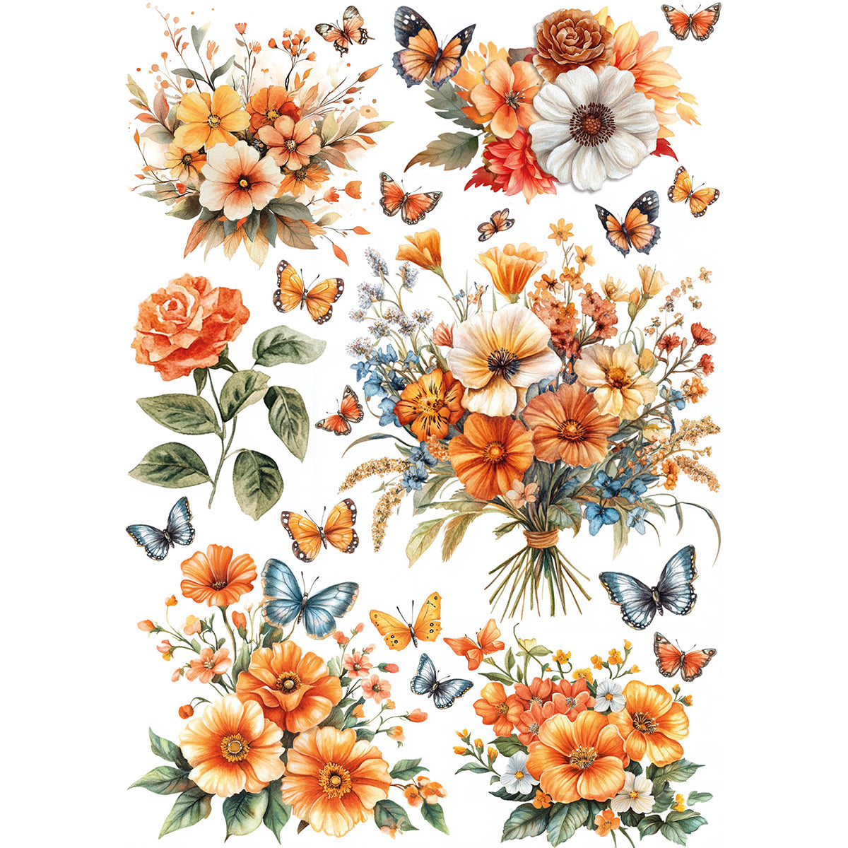Ciao Bella HELLO FALL Autumn A5 Assorted Rice Paper Selection Decoupage 8 sheets #CBRS019