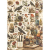 Ciao Bella DARK ACADEMIA A5 Assorted Rice Paper Selection Decoupage 8 sheets #CBRS020