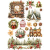 Ciao Bella HOT COCOA & HOLLY Winter Christmas A5 Assorted Rice Paper Selection Decoupage 8 sheets #CBRS021