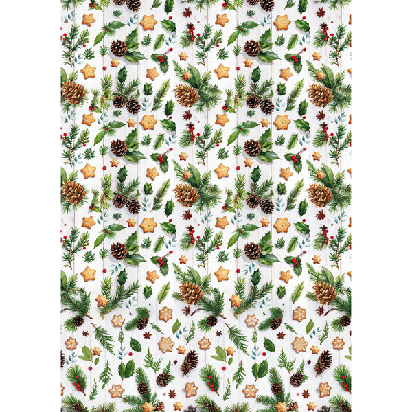 Ciao Bella HOT COCOA & HOLLY Winter Christmas A5 Assorted Rice Paper Selection Decoupage 8 sheets #CBRS021