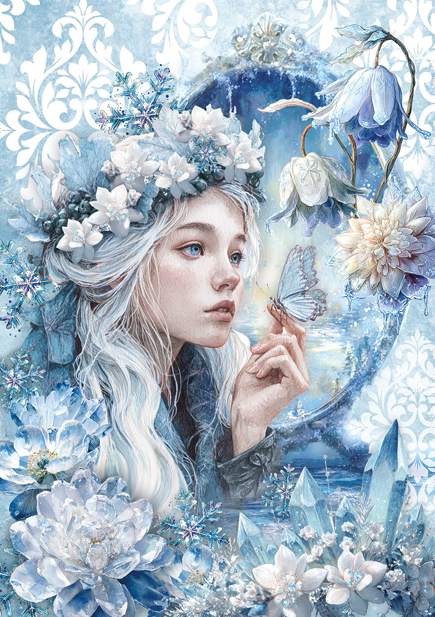 Ciao Bella FROZEN LAND Winter A5 Assorted Rice Paper Selection Decoupage 8 sheets #CBRS025