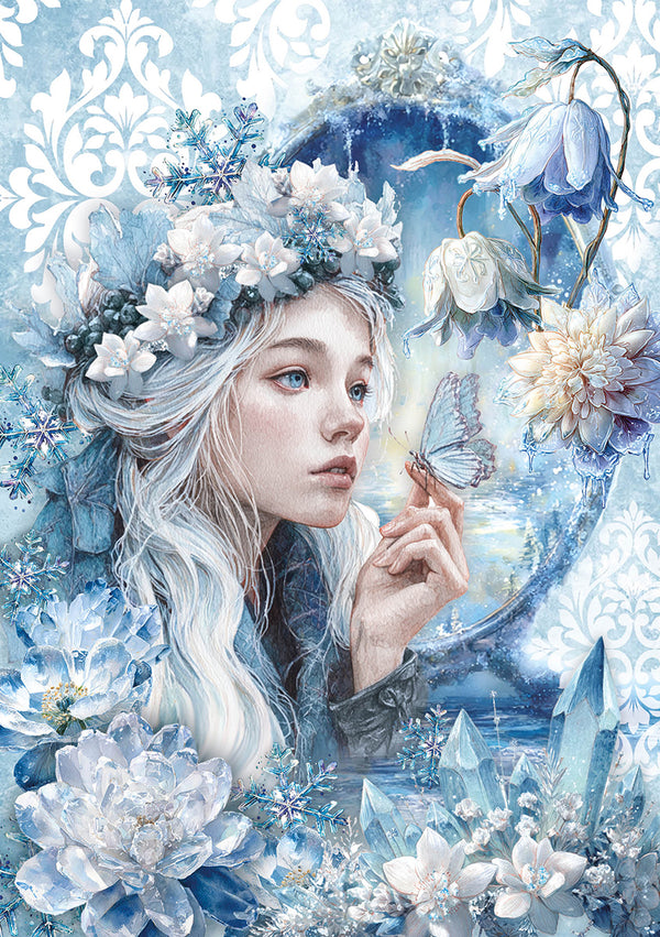Ciao Bella FROZEN LAND Winter A5 Assorted Rice Paper Selection Decoupage 8 sheets #CBRS025