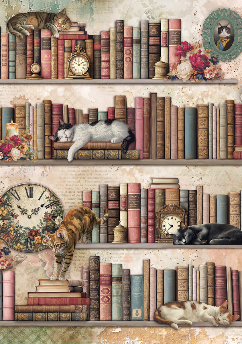 Ciao Bella BOOK LOVERS - A5 Assorted Rice Paper Selection Decoupage 8 sheets #CBRS026