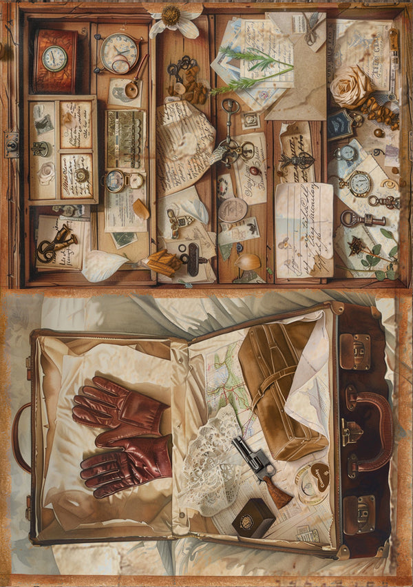 Ciao Bella THE LAST MYSTERY - A5 Assorted Rice Paper Selection Decoupage 8 sheets #CBRS028