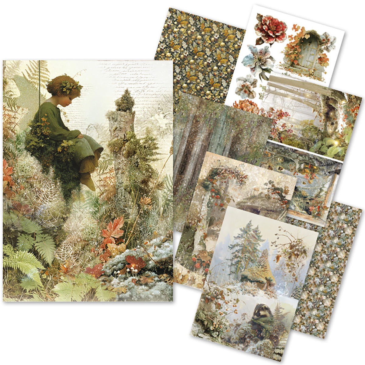 Ciao Bella FAIRY WHISPERS - A5 Assorted Rice Paper Selection Decoupage 8 sheets #CBRS030