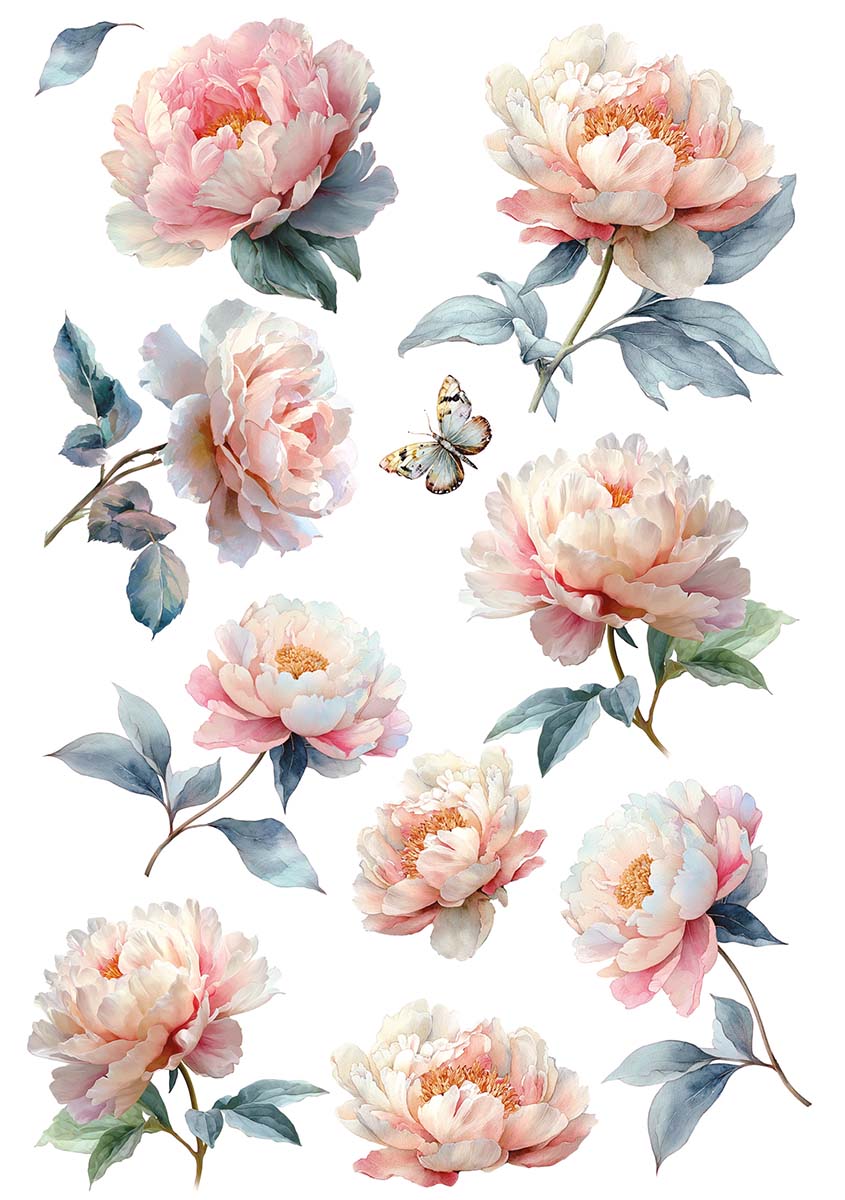 Ciao Bella AFTERNOON TEA - A5 Assorted Rice Paper Selection Decoupage 8 sheets #CBRS031