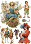 Ciao Bella NEVERLAND A5 Assorted Rice Paper Selection Decoupage 8 sheets #CBRS032